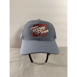 ahead Performance Torry Pines Golf Mid Fit Blue Hat‎ Adjustable OSFM Has Flaw